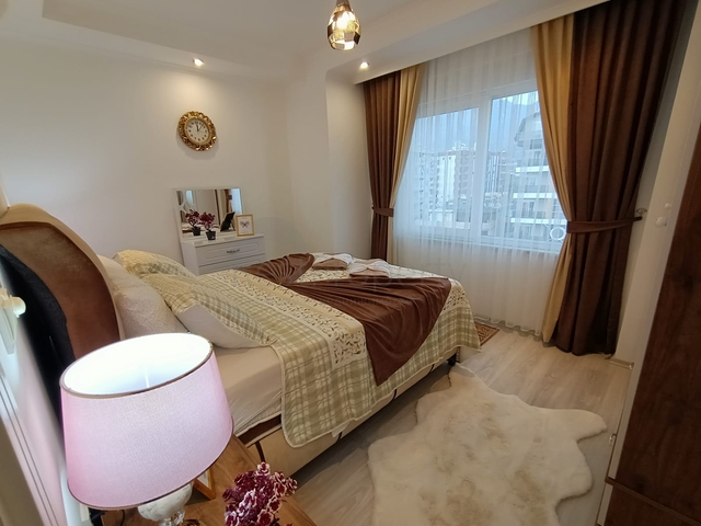 اطلالة بحر -شقة مفروشة تصميم 1+1- في مهموتلار / الانيا 