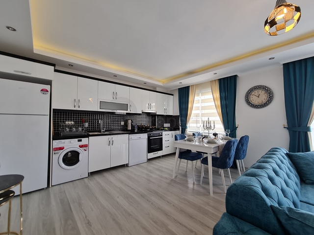 اطلالة بحر -شقة مفروشة تصميم 1+1- في مهموتلار / الانيا 