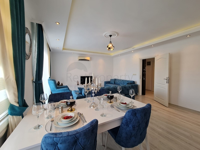 اطلالة بحر -شقة مفروشة تصميم 1+1- في مهموتلار / الانيا 