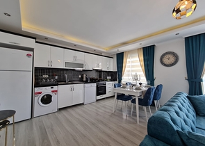 اطلالة بحر -شقة مفروشة تصميم 1+1- في مهموتلار / الانيا 