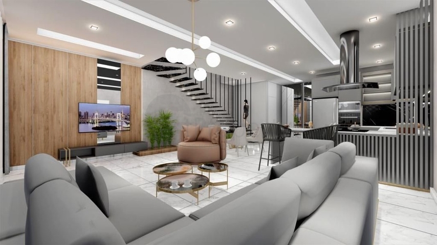 فلل فاخرة قيد الانشاء - تصميم 1+3 - في افسلار / الانيا 