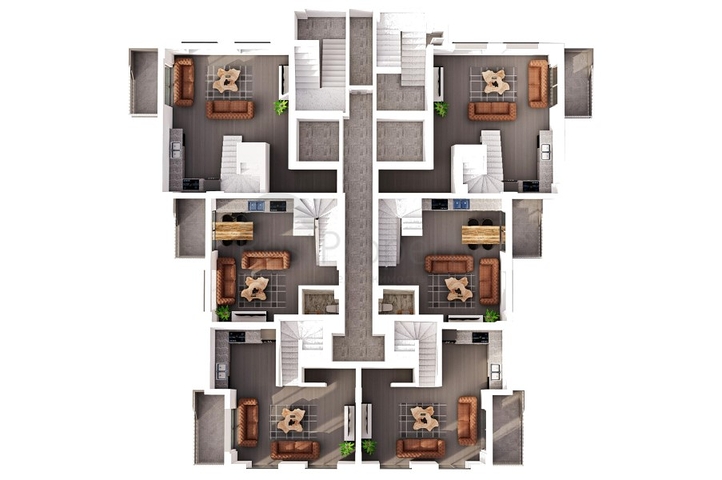 شقق بالاقساط في الانيا - مجمع قيد الانشاء في مهموتلار / الانيا 