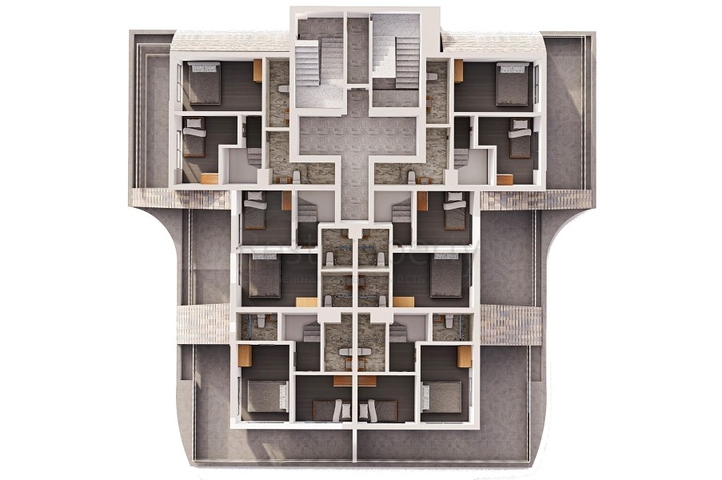 شقق بالاقساط في الانيا - مجمع قيد الانشاء في مهموتلار / الانيا 