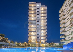 مجمع انيق - يضم كافة الخدمات -شقة 1+1- مفروشة -في مهموتلار / الانيا 