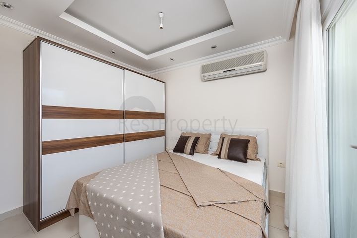 اطلالة ساحرة على المسبح والحديقة -شقة غرفة وصالة -في مجمع حديث -افسلار / الانيا 