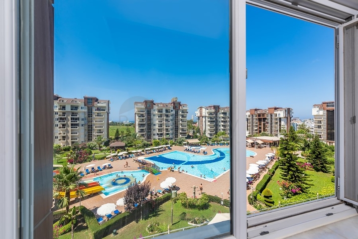 اطلالة ساحرة على المسبح والحديقة -شقة غرفة وصالة -في مجمع حديث -افسلار / الانيا 