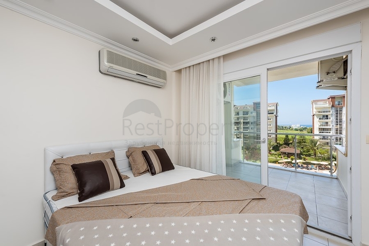 اطلالة ساحرة على المسبح والحديقة -شقة غرفة وصالة -في مجمع حديث -افسلار / الانيا 