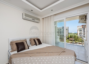 اطلالة ساحرة على المسبح والحديقة -شقة غرفة وصالة -في مجمع حديث -افسلار / الانيا 