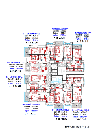 شقق بالاقساط - مجمع سكني قيد الانشاء في مهموتلار / الانيا 