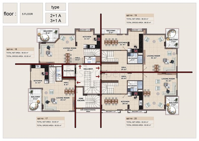 شقق للبيع في الانيا !  بالاقساط ضمن مجمع قيد الانشاء في موقع حيوي - مهموتلار / الانيا 