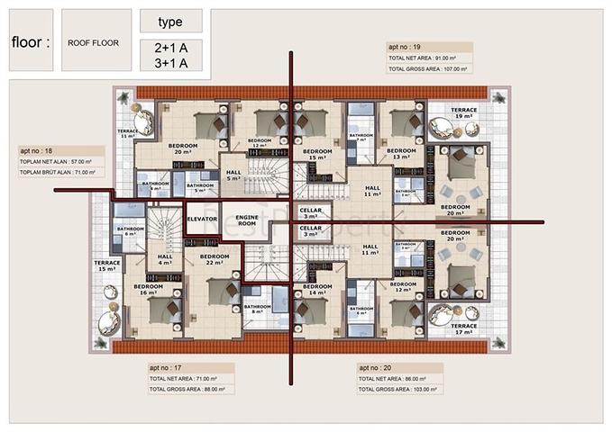 شقق للبيع في الانيا !  بالاقساط ضمن مجمع قيد الانشاء في موقع حيوي - مهموتلار / الانيا 