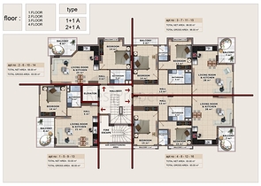شقق للبيع في الانيا !  بالاقساط ضمن مجمع قيد الانشاء في موقع حيوي - مهموتلار / الانيا 