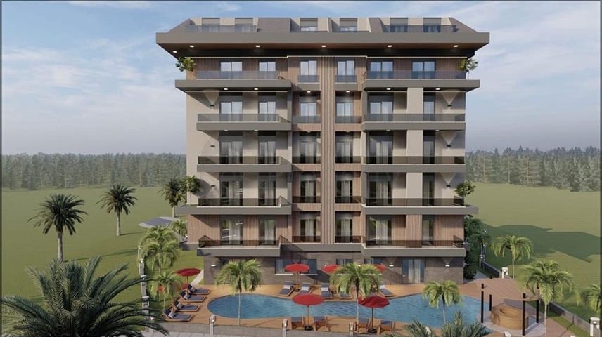 شقق قيد الانشاء في منطقة جيكجلي - بالاقساط حتى تاريخ التسليم -الانيا 