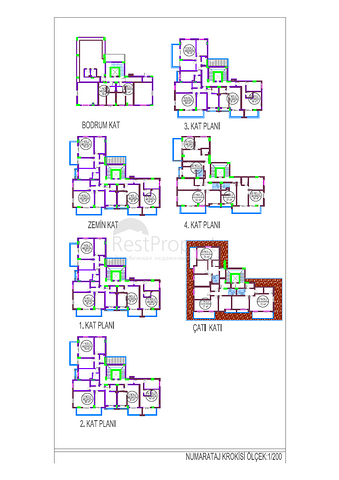 شقق قيد الانشاء في منطقة جيكجلي - بالاقساط حتى تاريخ التسليم -الانيا 