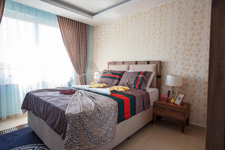 شقة طابق مرتفع -تصميم 1+1 - في مهموتلار / الانيا 