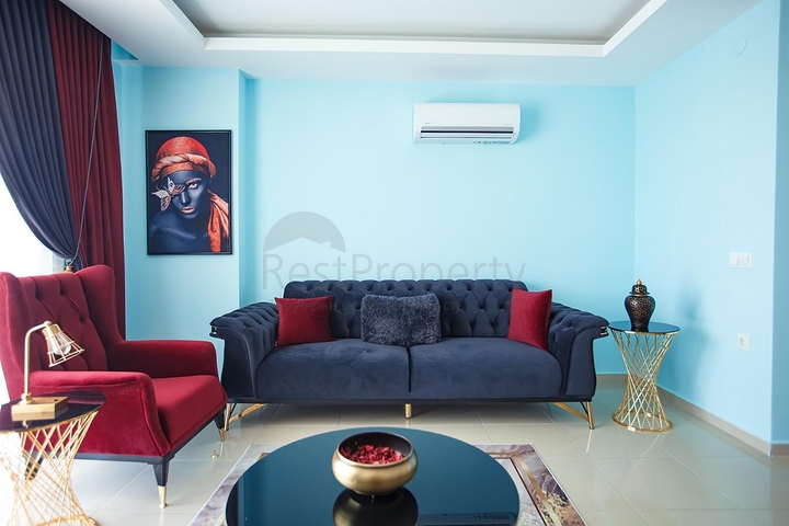 شقة طابق مرتفع -تصميم 1+1 - في مهموتلار / الانيا 