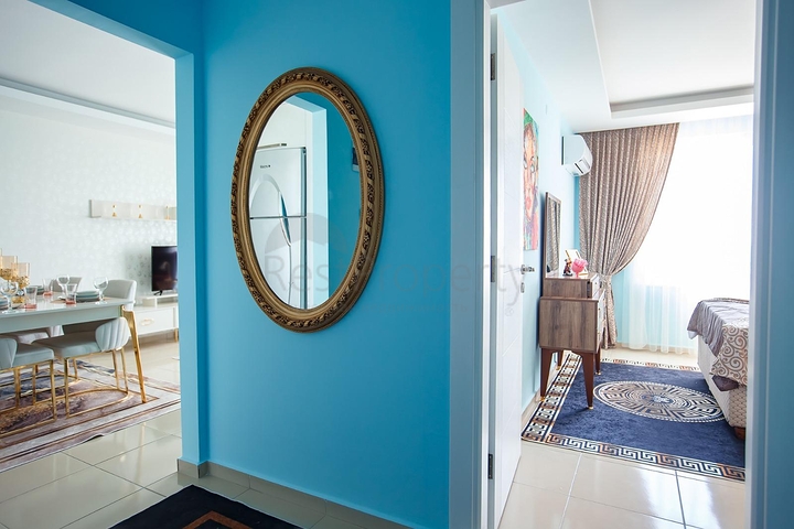 شقة طابق مرتفع -تصميم 1+1 - في مهموتلار / الانيا 