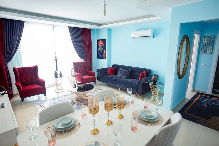 شقة طابق مرتفع -تصميم 1+1 - في مهموتلار / الانيا 