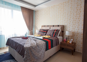 شقة طابق مرتفع -تصميم 1+1 - في مهموتلار / الانيا 