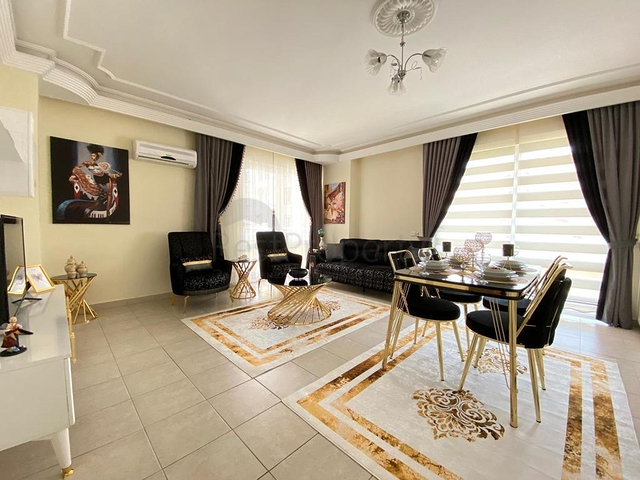 شقة اطلالة بحر في الانيا -تصميم 1+2 - مفروشة -في مهموتلار / الانيا 