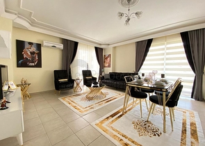 شقة اطلالة بحر في الانيا -تصميم 1+2 - مفروشة -في مهموتلار / الانيا 