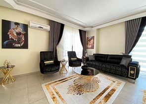 شقة اطلالة بحر في الانيا -تصميم 1+2 - مفروشة -في مهموتلار / الانيا 