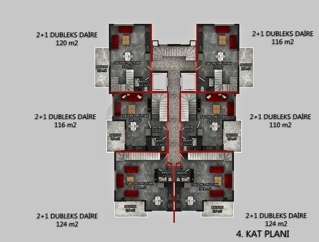 شقق بالاقساط في الانيا - مجمع قيد الانشاء -في كارجي جاك / الانيا 