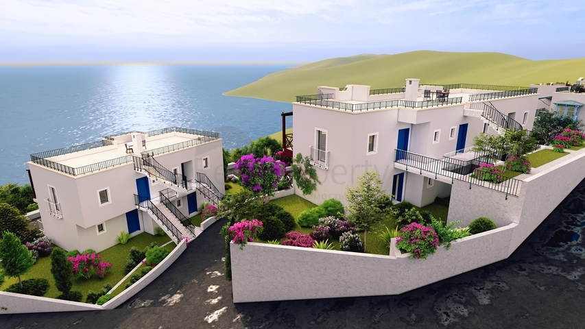 عقارت بودروم - شقق قيد الانشاء -اطلالة بحر -بودروم 