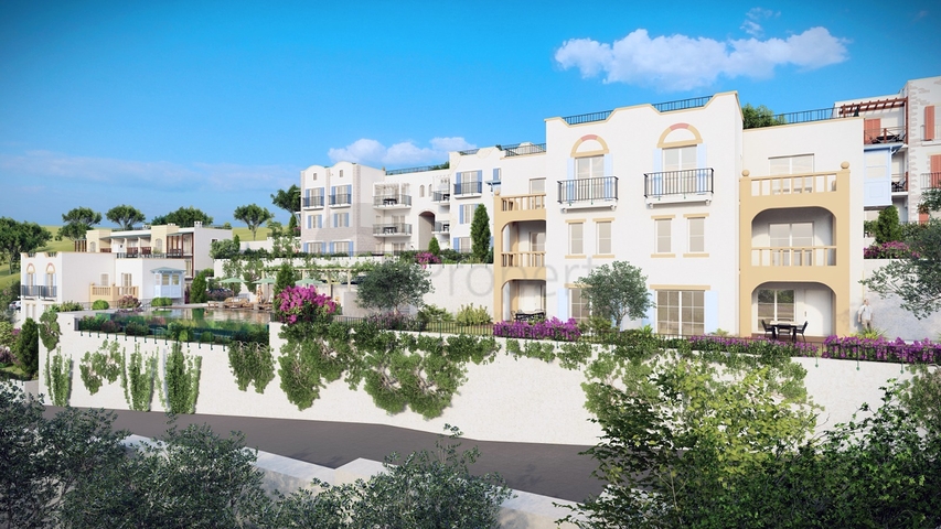 عقارت بودروم - شقق قيد الانشاء -اطلالة بحر -بودروم 