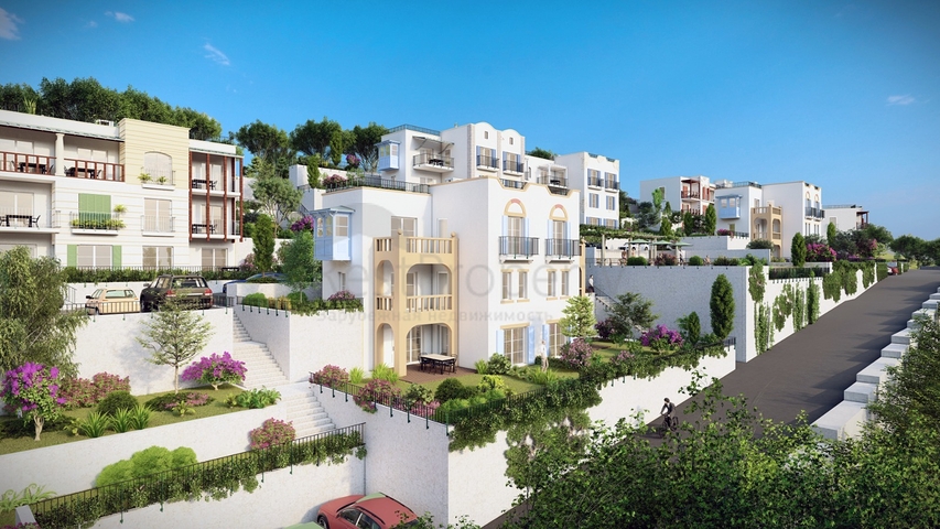 عقارت بودروم - شقق قيد الانشاء -اطلالة بحر -بودروم 