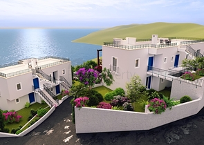 عقارت بودروم - شقق قيد الانشاء -اطلالة بحر -بودروم 