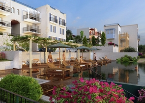 عقارت بودروم - شقق قيد الانشاء -اطلالة بحر -بودروم 