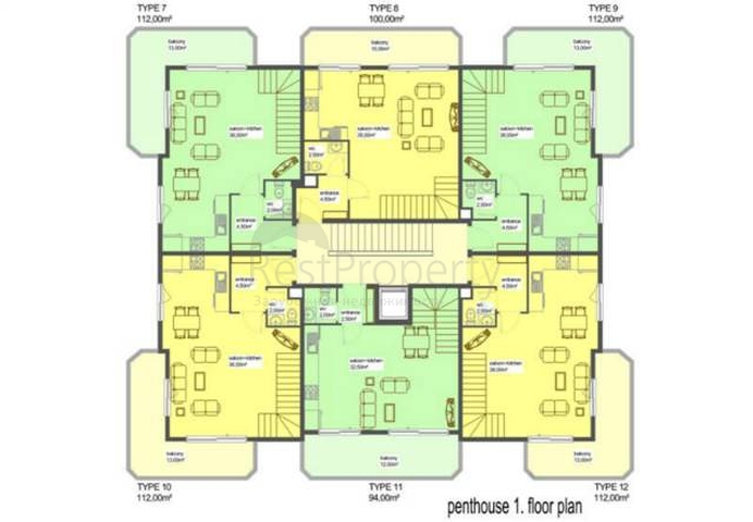 شقة مؤثثة في قلب مدينة ألانيا للبيع 