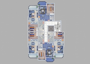 شقق بالتقسيط في الانيا - تصاميم متنوعة غرفة وصالة -3 غرف وصالة -مهموتلار / الانيا 