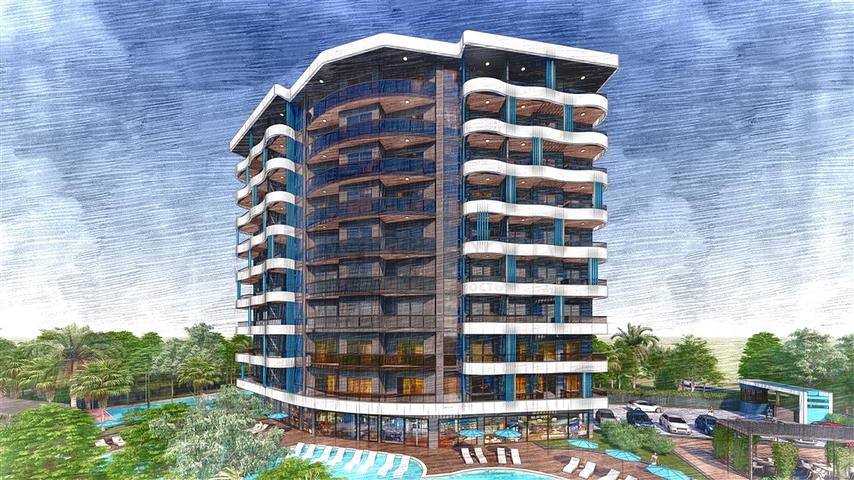 شقق بالتقسيط في الانيا - مجمع قيد الانشاء في منطقة افسلار / الانيا 