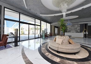 شقق في مهموتلار - تصميم غرفة وصالة -ضمن مجمع حديث فاخر -في محمودلار / الانيا 