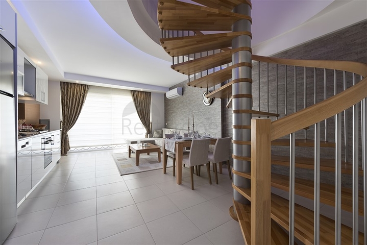 عقارات فاخرة في الانيا -2 غرفة وصالة دوبلكس - ضمن مجمع فاخر -في افسلار / الانيا 