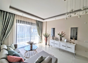 شقق فاخرة في الانيا - تصميم غرفة وصالة -ضمن مجمع انيق -في كارجيجاك / الانيا 