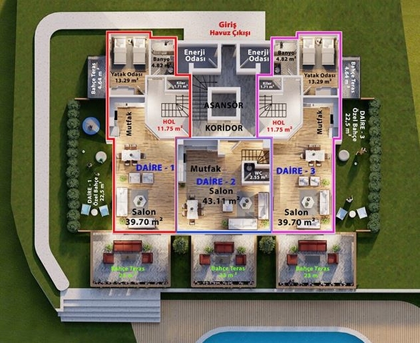 شقق عائلية للبيع في الانيا - مجمع فاخر قيد الانشاء - مركز الانيا 