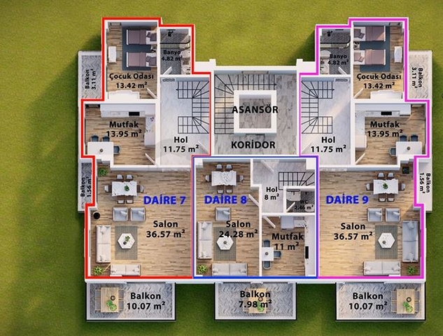 شقق عائلية للبيع في الانيا - مجمع فاخر قيد الانشاء - مركز الانيا 