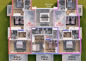 شقق عائلية للبيع في الانيا - مجمع فاخر قيد الانشاء - مركز الانيا 