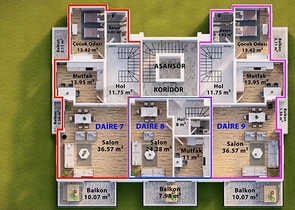 شقق عائلية للبيع في الانيا - مجمع فاخر قيد الانشاء - مركز الانيا 