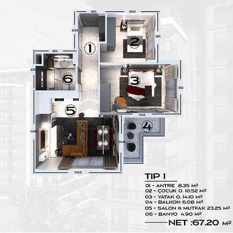 شقق بأسعار منخفضة في الانيا - مجمع قيد الانشاء في افسلار 