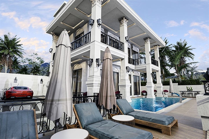 فيلا فاخرة للبيع في الانيا - اطلالة بحر -مستقلة مع مسبح خاص -في كارجيجاك / الانيا 