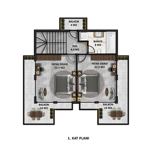 فيلا فاخرة للبيع في الانيا - اطلالة بحر -مستقلة مع مسبح خاص -في كارجيجاك / الانيا 