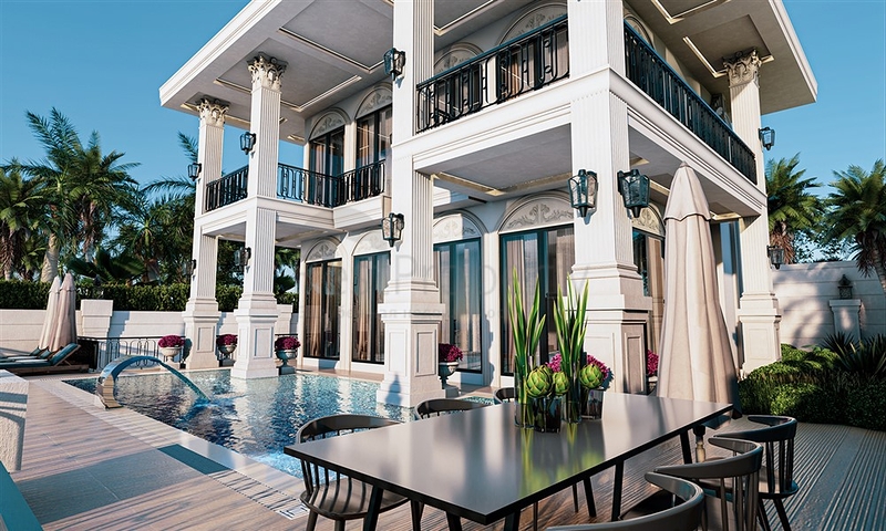 فيلا فاخرة للبيع في الانيا - اطلالة بحر -مستقلة مع مسبح خاص -في كارجيجاك / الانيا 