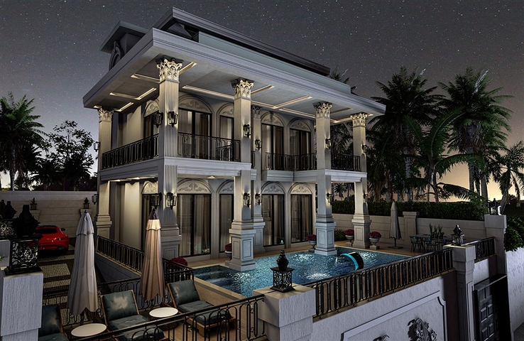 فيلا فاخرة للبيع في الانيا - اطلالة بحر -مستقلة مع مسبح خاص -في كارجيجاك / الانيا 