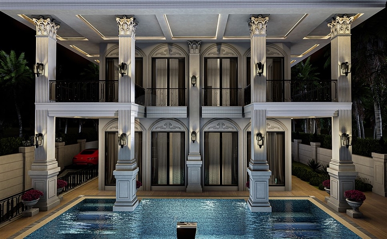 فيلا فاخرة للبيع في الانيا - اطلالة بحر -مستقلة مع مسبح خاص -في كارجيجاك / الانيا 