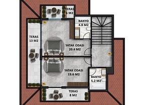 فيلا فاخرة للبيع في الانيا - اطلالة بحر -مستقلة مع مسبح خاص -في كارجيجاك / الانيا 