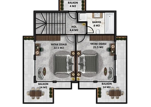 فيلا فاخرة للبيع في الانيا - اطلالة بحر -مستقلة مع مسبح خاص -في كارجيجاك / الانيا 